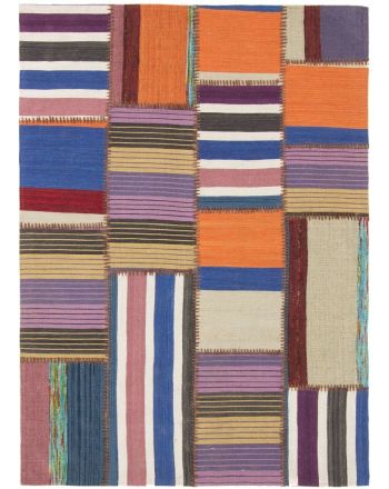 Vloerkleed Plat Geweven Kilim Patchwork