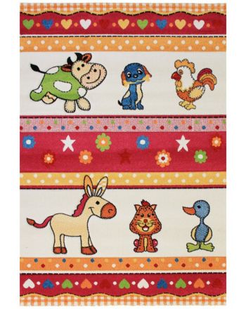 Kindervloerkleed Zoo Rood
