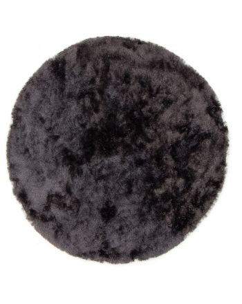 Hoogpolig Vloerkleed Breeze rond Zilver