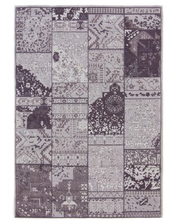 Vloerkleed Plat Geweven Kilim Patchwork Sofi Zwart