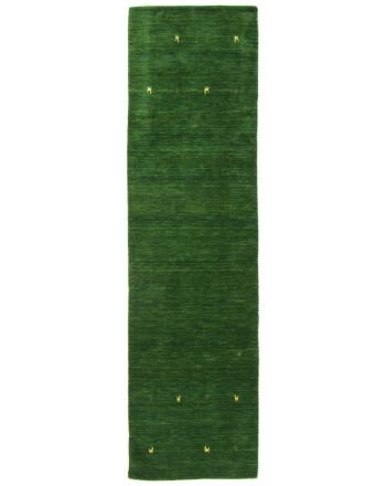 Wollen Vloerkleed Gabbeh Uni Loper Groen