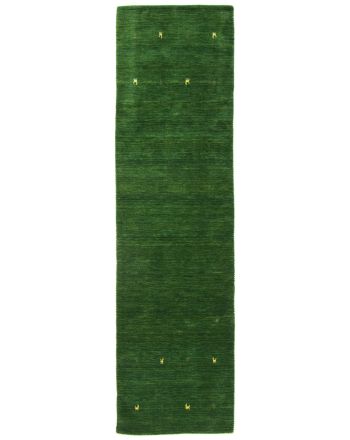 Wollen Vloerkleed Gabbeh Uni Loper Groen