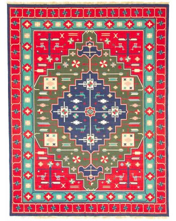 Vloerkleed Plat Geweven Kilim India