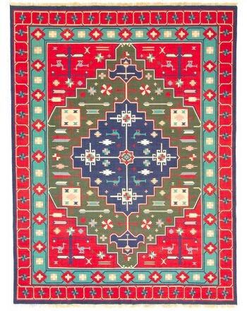 Vloerkleed Plat Geweven Kilim India