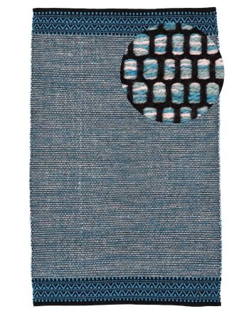 Vloerkleed Plat Geweven Kilim Mia Blauw