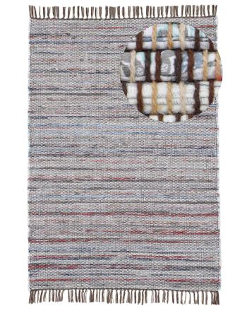 Vloerkleed Plat Geweven Kilim Chindi Bruin