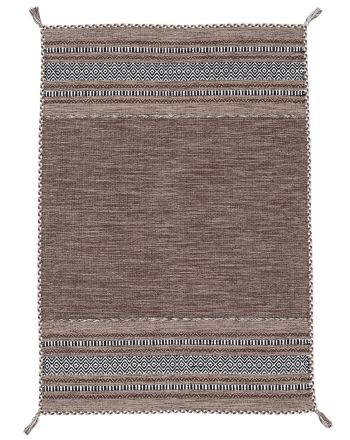 Vloerkleed Plat Geweven Kilim Azizi Bruin