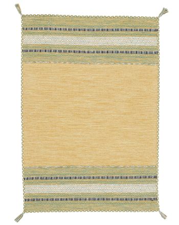 Vloerkleed Plat Geweven Kilim Azizi Geel