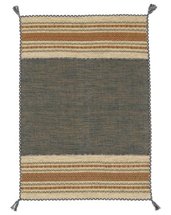 Vloerkleed Plat Geweven Kilim Azizi Groen