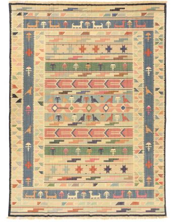 Vloerkleed Plat Geweven Kilim India