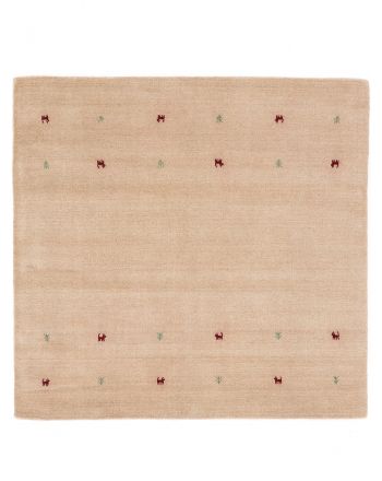 Wollen Vloerkleed Gabbeh Uni Beige