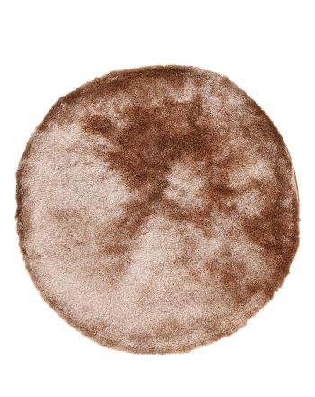 Hoogpolig Vloerkleed Breeze rond Beige