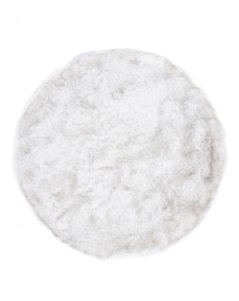 Hoogpolig Vloerkleed Breeze rond Wit