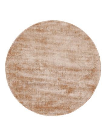 Viscose Vloerkleed rond Ava Beige