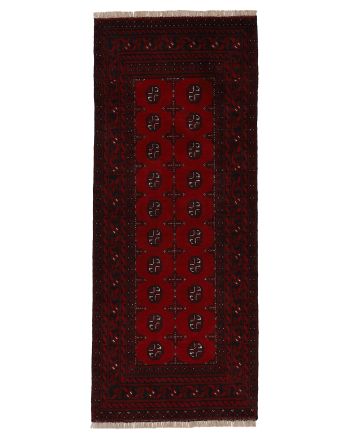 Vloerkleed Afghan Akhche Loper Rood