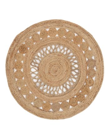 Jute Vloerkleed Ella rond Beige