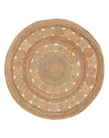 Jute Vloerkleed Dana rond Beige