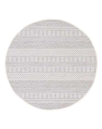 In- & Outdoor Vloerkleed Boho rond Beige