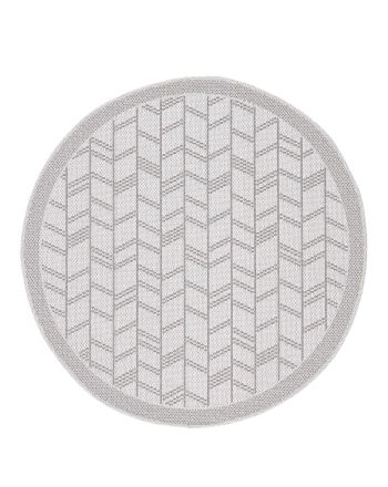 In- & Outdoor Vloerkleed Boho rond Beige