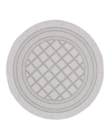 In- & Outdoor Vloerkleed Boho rond Beige