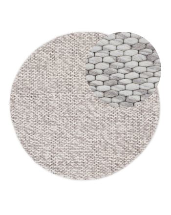 Wollen Vloerkleed Sina rond Beige