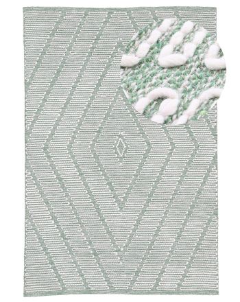 Katoenen tapijt Kilim Durry Groen