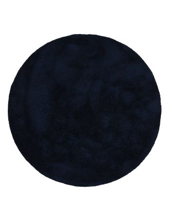 Hoogpolig Vloerkleed Breeze rond Blauw