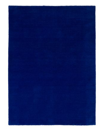 Wollen Vloerkleed Gabbeh Uni Blauw