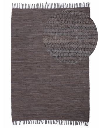 Vloerkleed Plat Geweven Kilim Chindi Uni Mauve