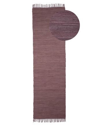 Vloerkleed Plat Geweven Kilim Chindi Loper Mauve