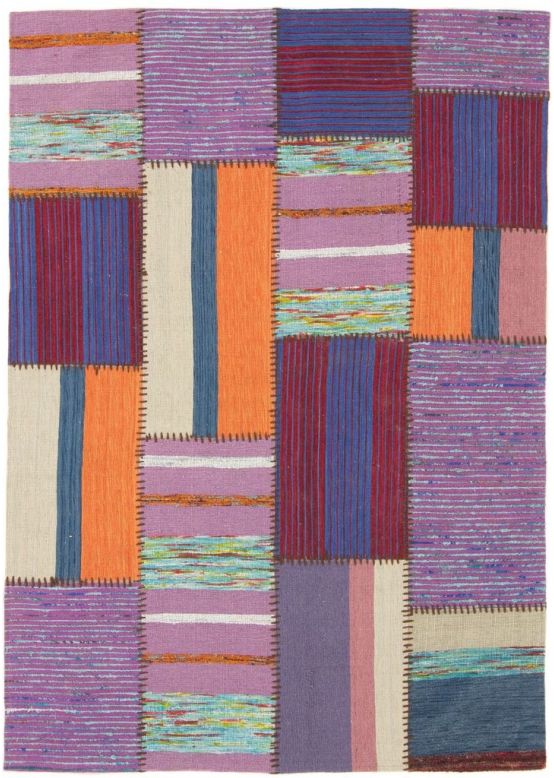 Vloerkleed Plat Geweven Kilim Patchwork