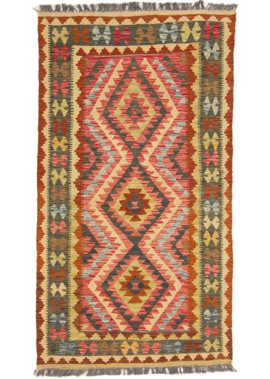 Vloerkleed Plat Geweven Kilim Afghan