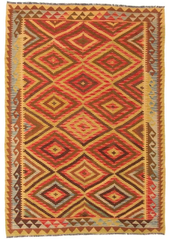 Vloerkleed Plat Geweven Kilim Afghan