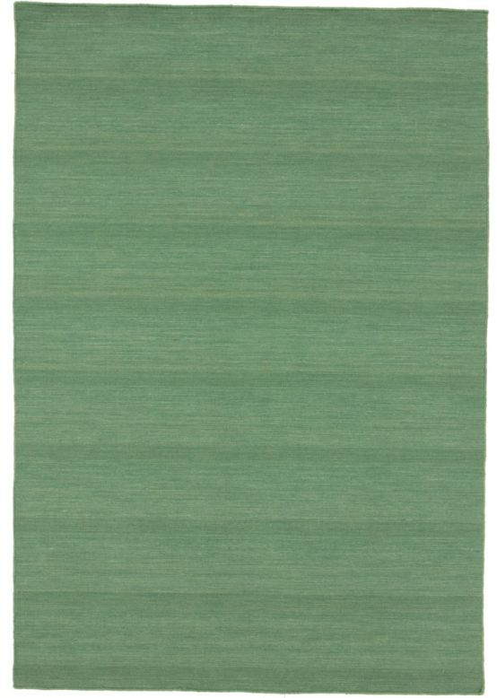 Vloerkleed Plat Geweven Kilim Loom Groen