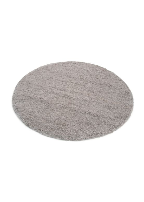 Hoogpolig Vloerkleed Softly rond Zilver