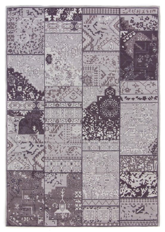 Vloerkleed Plat Geweven Kilim Patchwork Sofi Zwart