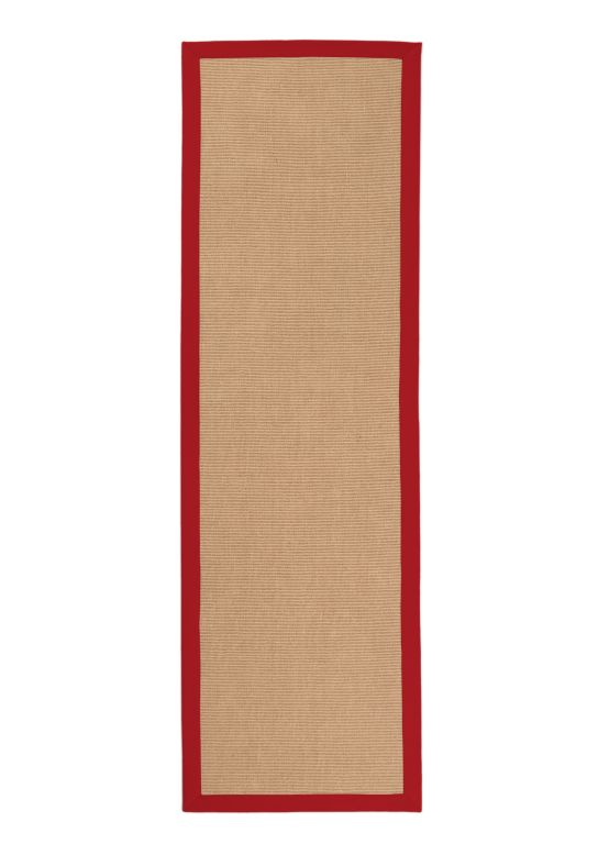 Vloerkleed Sisal Loper Rood
