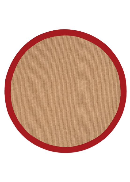Vloerkleed Sisal rond Rood
