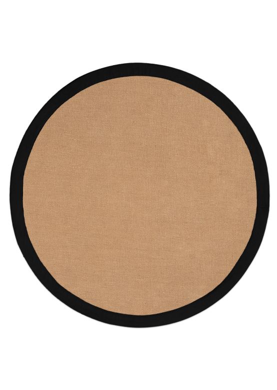 Vloerkleed Sisal rond Zwart