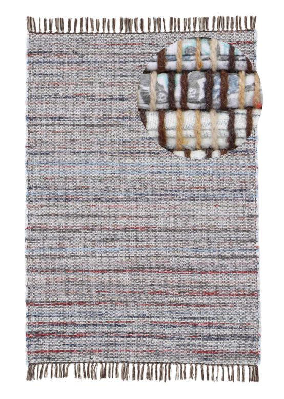 Vloerkleed Plat Geweven Kilim Chindi Bruin