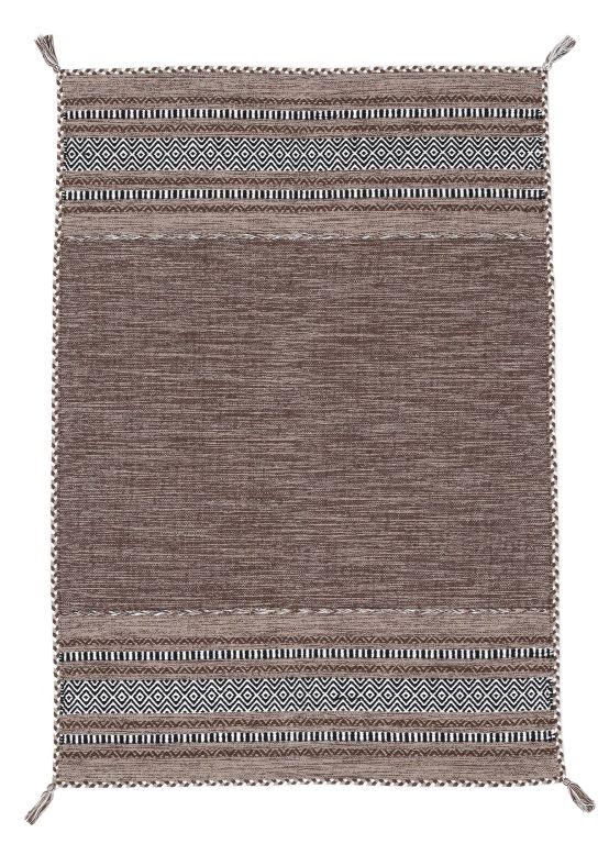 Vloerkleed Plat Geweven Kilim Azizi Bruin