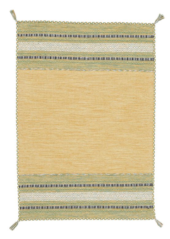 Vloerkleed Plat Geweven Kilim Azizi Geel