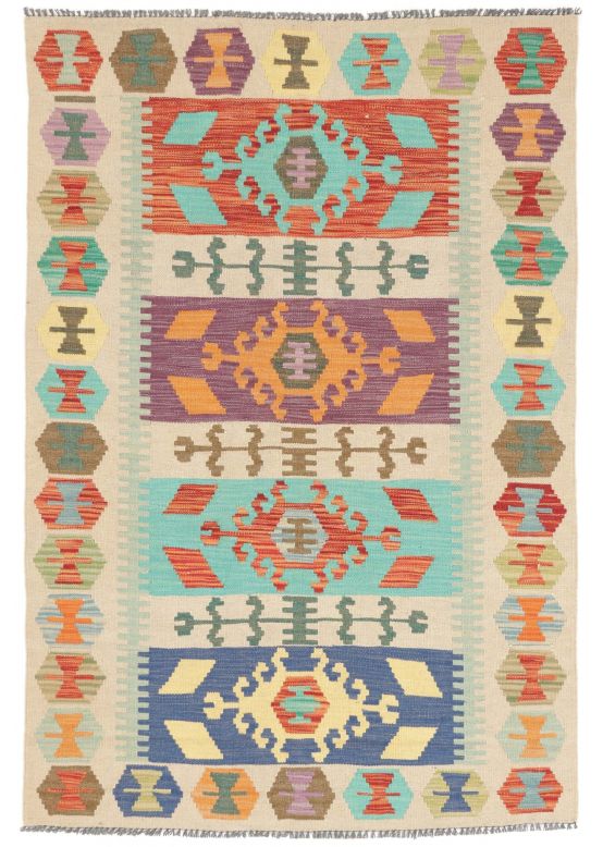 Vloerkleed Plat Geweven Kilim Afghan