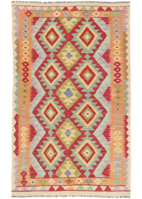 Vloerkleed Plat Geweven Kilim Afghan