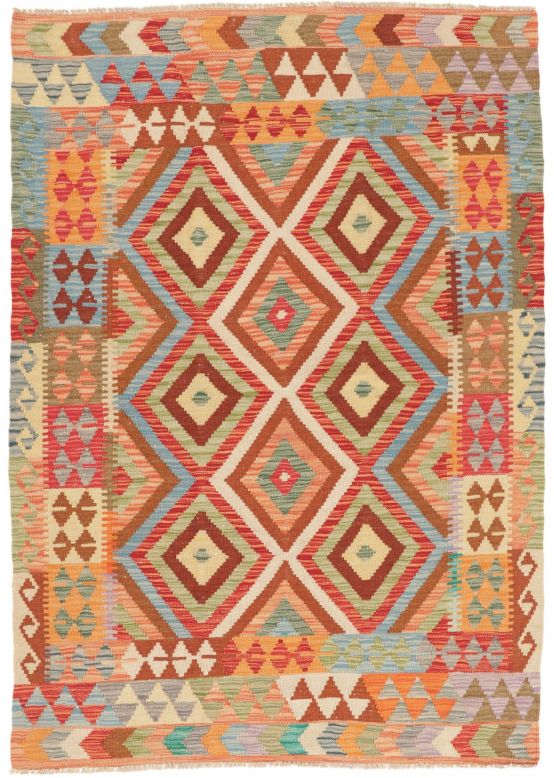 Vloerkleed Plat Geweven Kilim Afghan