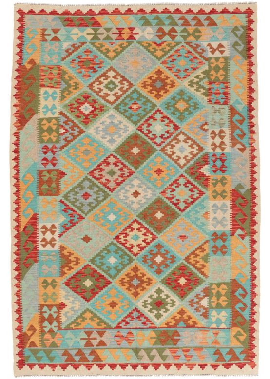 Vloerkleed Plat Geweven Kilim Afghan