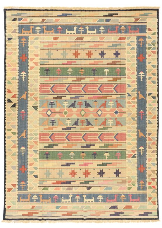 Vloerkleed Plat Geweven Kilim India