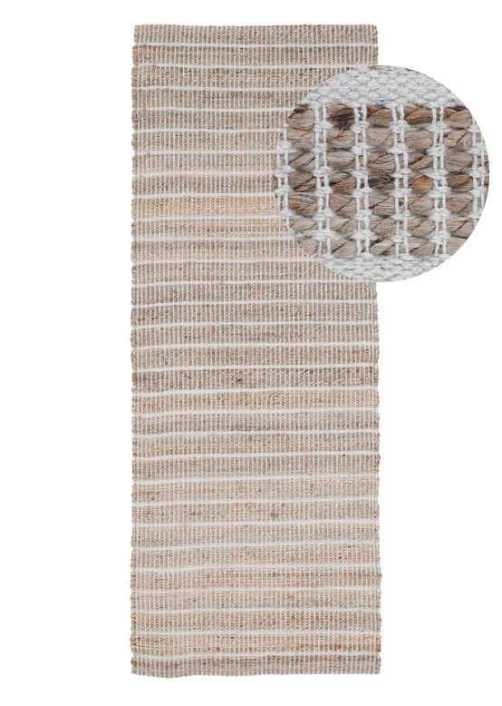 Jute Vloerkleed Lara Loper Wit