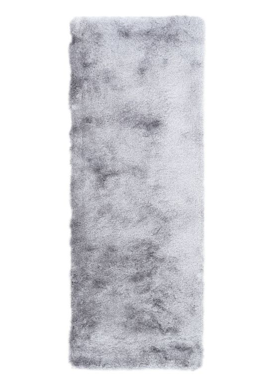 Hoogpolig Vloerkleed Breeze Loper Lichtgrijs
