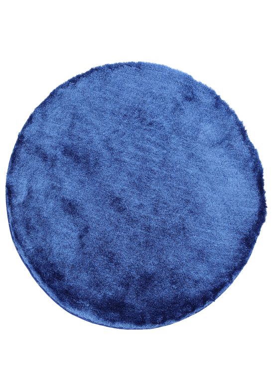 Hoogpolig Vloerkleed Breeze rond Blauw